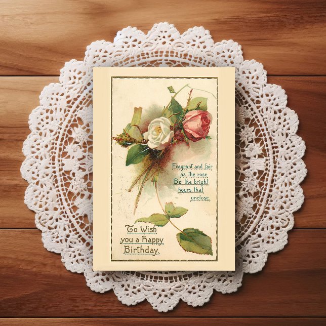 Beautiful Early 1900's Vintage Birthday Greeting Postcard (Creator Uploaded)