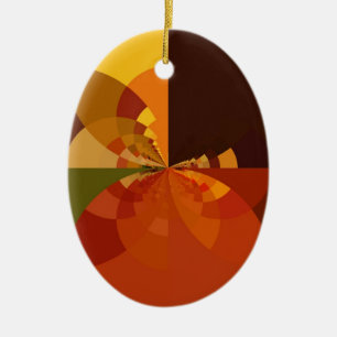 Beautiful Earth Abstract Art Print Ceramic Tree Decoration