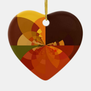 Beautiful Earth Abstract Art Print Ceramic Tree Decoration