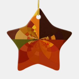 Beautiful Earth Abstract Art Print Ceramic Tree Decoration
