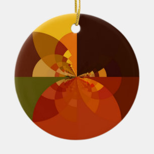 Beautiful Earth Abstract Art Print Ceramic Tree Decoration