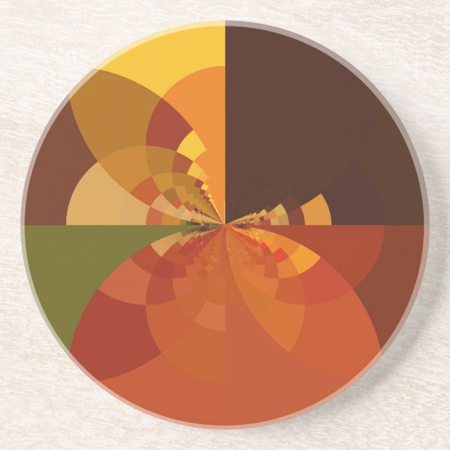 Beautiful Earth Abstract Art Print Coaster (Front)