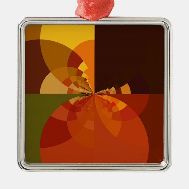 Beautiful Earth Abstract Art Print Metal Tree Decoration (Front)