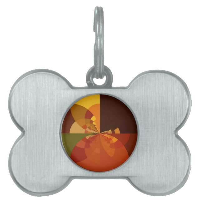 Beautiful Earth Abstract Art Print Pet Name Tag (Front)