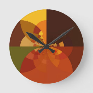 Beautiful Earth Abstract Art Print Round Clock