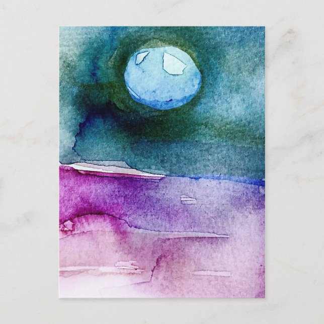 Beautiful Earth painting in watercolour Holiday Postcard (Front)