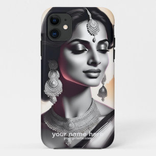 BEAUTIFUL EAST INDIAN WOMAN DIGITAL PORTRAIT iPhone 11 CASE