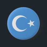 Beautiful East Turkestan Xinjiang Flag 6 Cm Round Badge<br><div class="desc">East Turkestan</div>