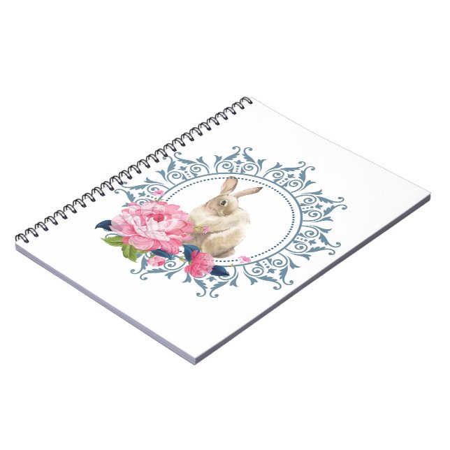 Beautiful Easter Rabbit Notebook (Left Side)