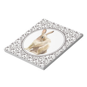 Beautiful Easter Rabbit ornamental Notepad