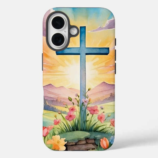 Beautiful Easter Watercolor Art Case-Mate iPhone Case (Back)