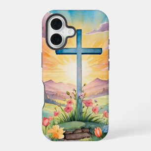 Beautiful Easter Watercolor Art iPhone 16 Case