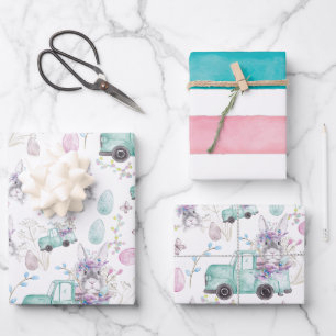 Beautiful Easter watercolor Design Wrapping Paper Sheet
