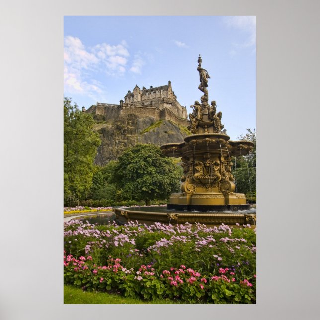 Beautiful Edinburgh Castle Poster (Front)