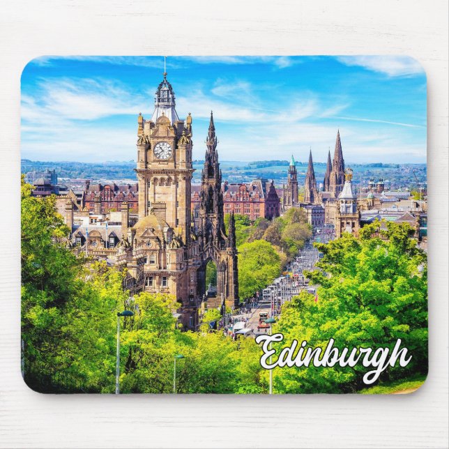 Beautiful Edinburgh, Scotland, United Kingdom Mouse Mat (Front)