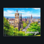 Beautiful Edinburgh, Scotland, United Kingdom Postcard<br><div class="desc">This scenic travel postcard features a photograph of the historic European city of Edinburgh,  Scotland. This postcard would be ideal for best of friends and family.</div>