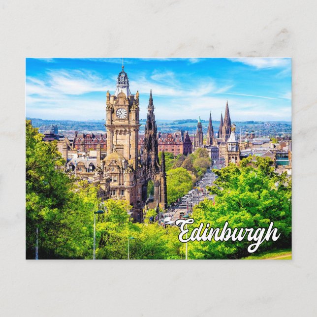 Beautiful Edinburgh, Scotland, United Kingdom Postcard (Front)