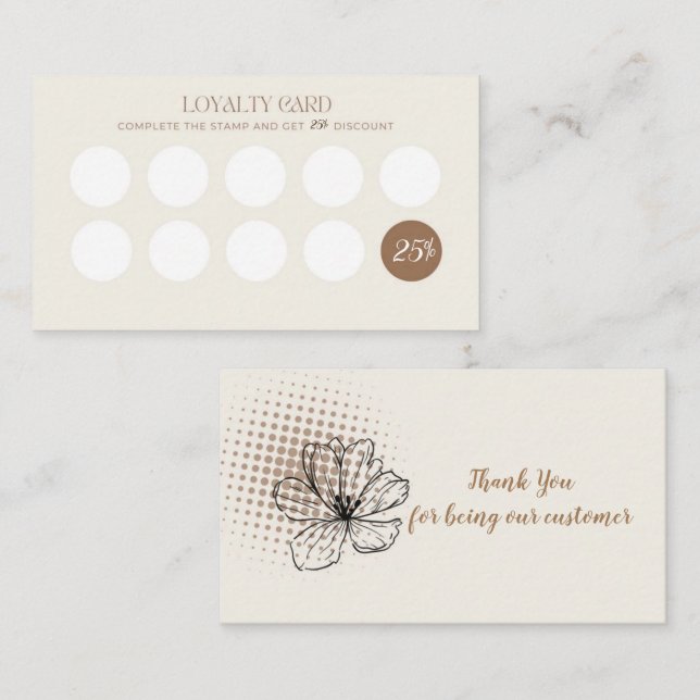 Beautiful editable Loyalty  Business Card (Front/Back)