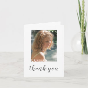 Beautiful Editable Photo Graduation Thank You Card