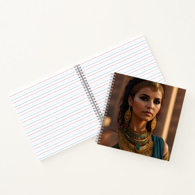 Beautiful Egyptian woman portrait Notebook (Inside)