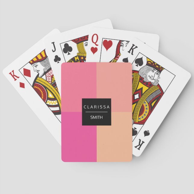 Beautiful elegant colourful geometric combination playing cards (Back)