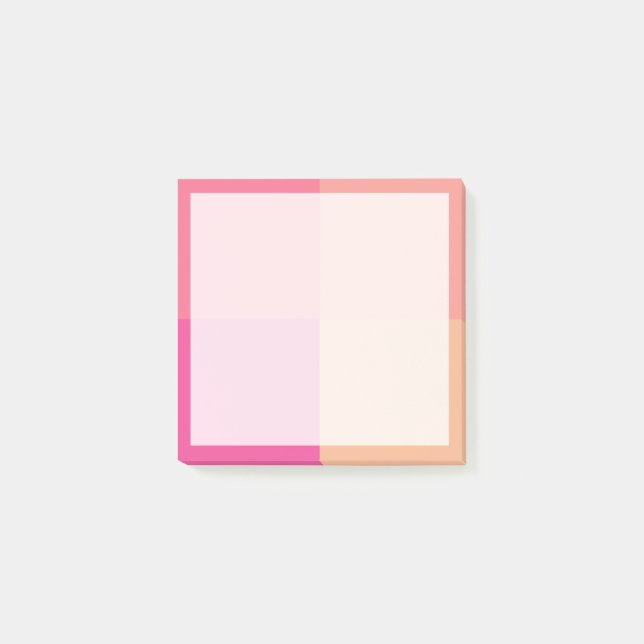 Beautiful elegant colourful geometric combination post-it notes (Front)