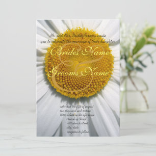 Beautiful Elegant Daisy Wedding Invitation