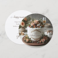 BEAUTIFUL ELEGANT EDITABLE ANNIVERSARY CAKE 
