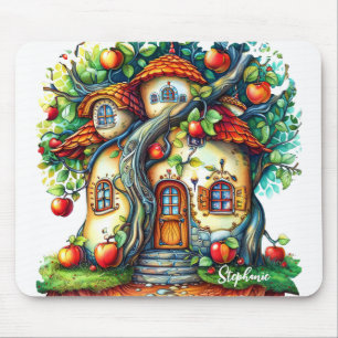 Beautiful Elegant Fantasy Apple Fruit House Mouse Mat