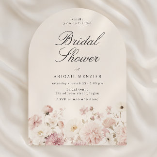 Beautiful Elegant Floral Bridal Shower Invitation