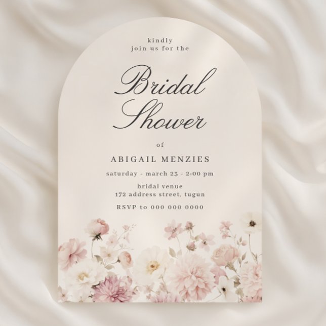 Beautiful Elegant Floral Bridal Shower Invitation (Creator Uploaded)