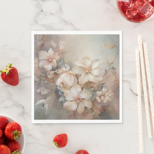 Beautiful, Elegant Florals Napkin (Insitu)