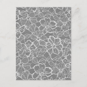 Beautiful elegant girly white lave floral postcard