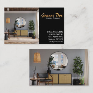 Beautiful Elegant Interior Design Mirror  Business Card