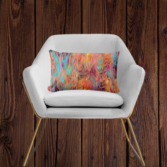 Beautiful Elegant Jewel Tones Seamless Pattern Lumbar Cushion (Creator Uploaded)