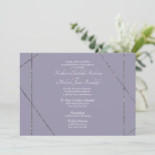 Beautiful Elegant Lavender Wedding  Invitation