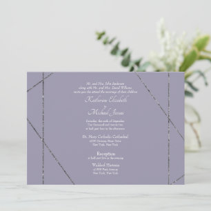 Beautiful Elegant Lavender Wedding Invitation