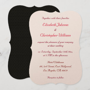 Beautiful Elegant Luxe Custom Wedding Invitation