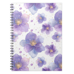 beautiful elegant patten seamless print flower notebook