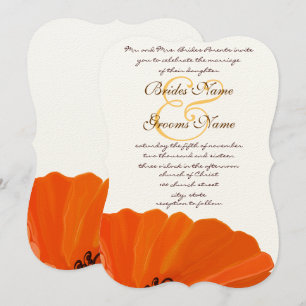 Beautiful Elegant Poppy Wedding Invitation