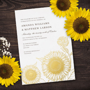 Beautiful + Elegant Sunflowers Fall Wedding REAL