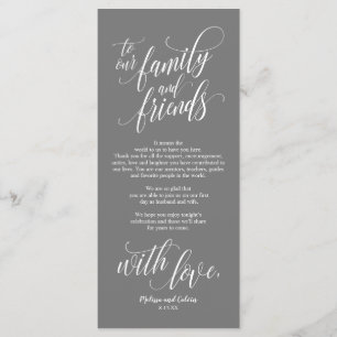 Beautiful Elegant Thank You Place Setting Card