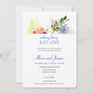 Beautiful elegant watercolor Wedding Invitation