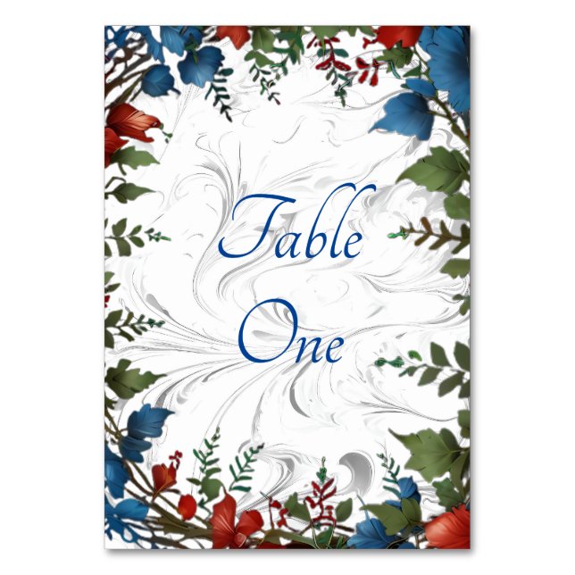 Beautiful,elegant & whimsical wedding themed decor table number (Front)