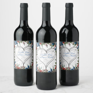 Beautiful,elegant & whimsical wedding themed decor wine label