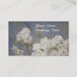 Beautiful Elegant White Flowers Business Card