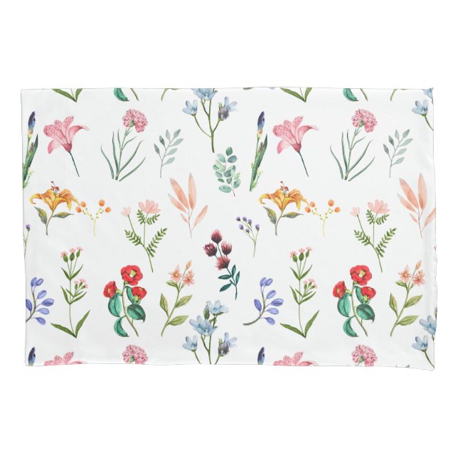 Beautiful & Elegant Wildflower Botanical  Pillowcase (Front)