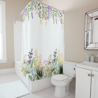 Beautiful & Elegant Wildflower  Shower Curtain