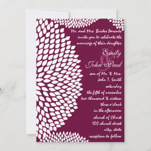 Beautiful Elegant Zinnia Wedding Invitation