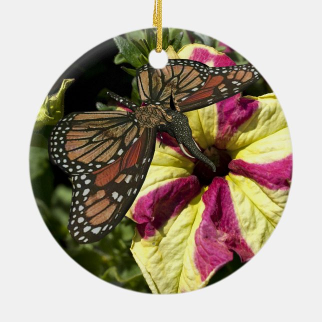 Beautiful Elephant Butterfly Ceramic Tree Decoration (Back)